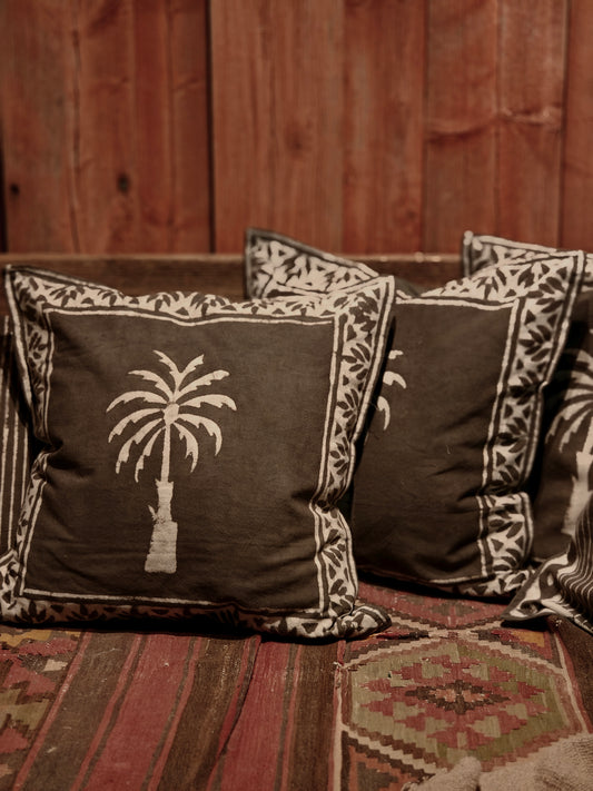 Cushion Cover Blockprint Palm
