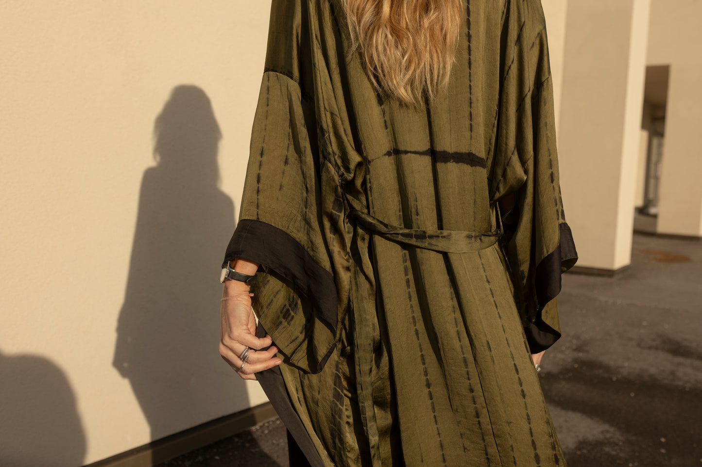 The Goa Robe Olive Satin