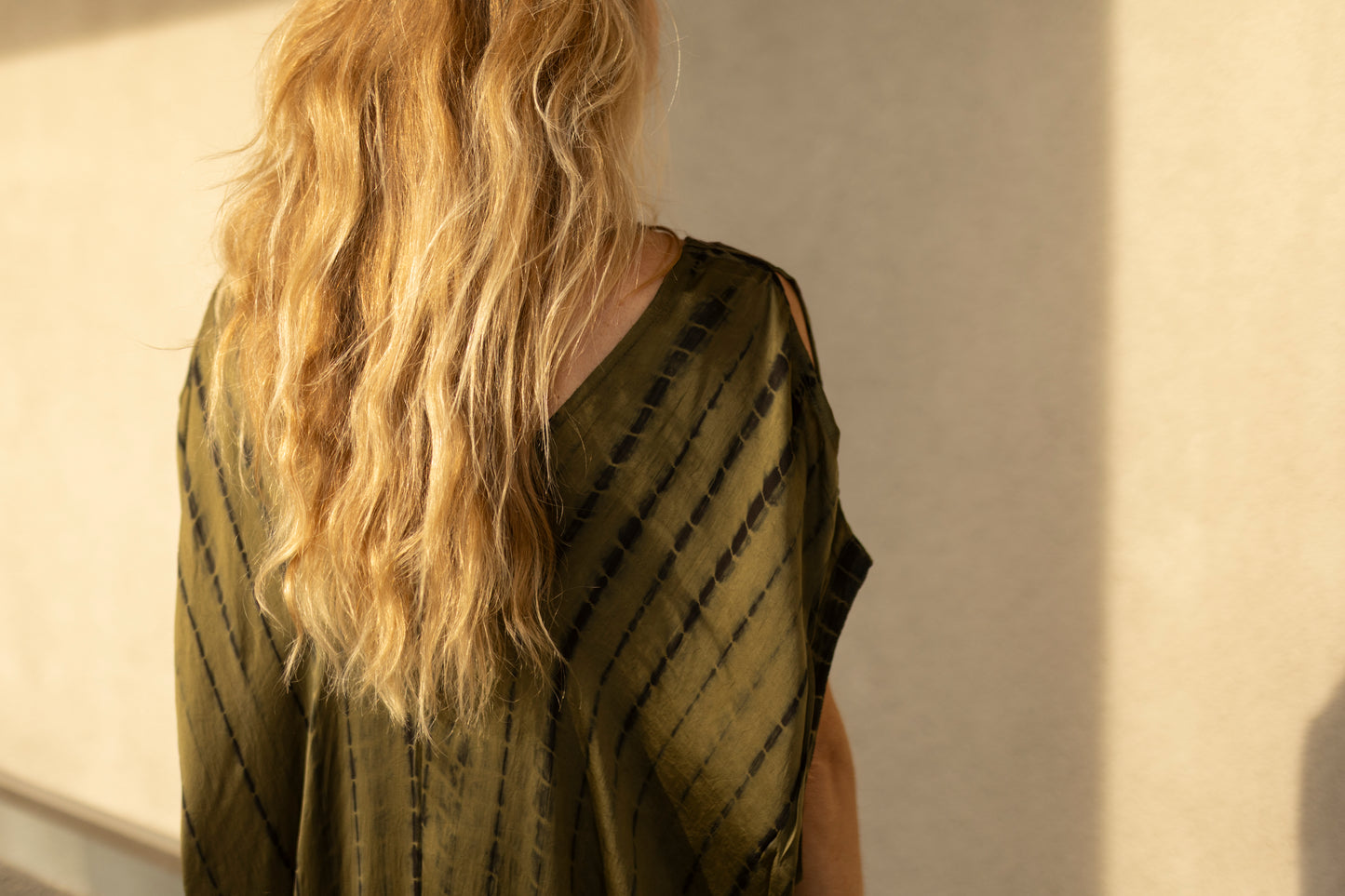 The Assagao Kaftan Olive Satin