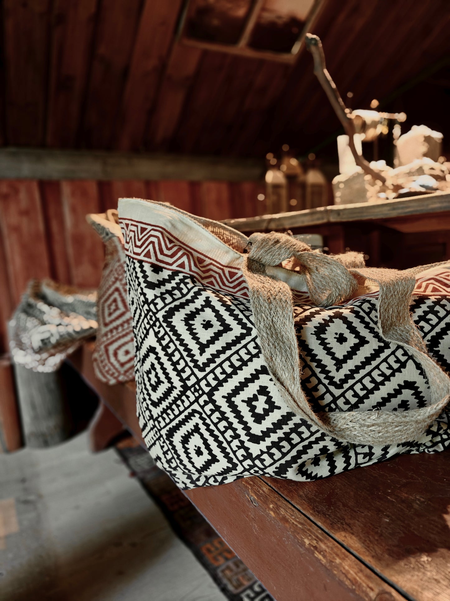 Altea Jute Bag Block Print #3