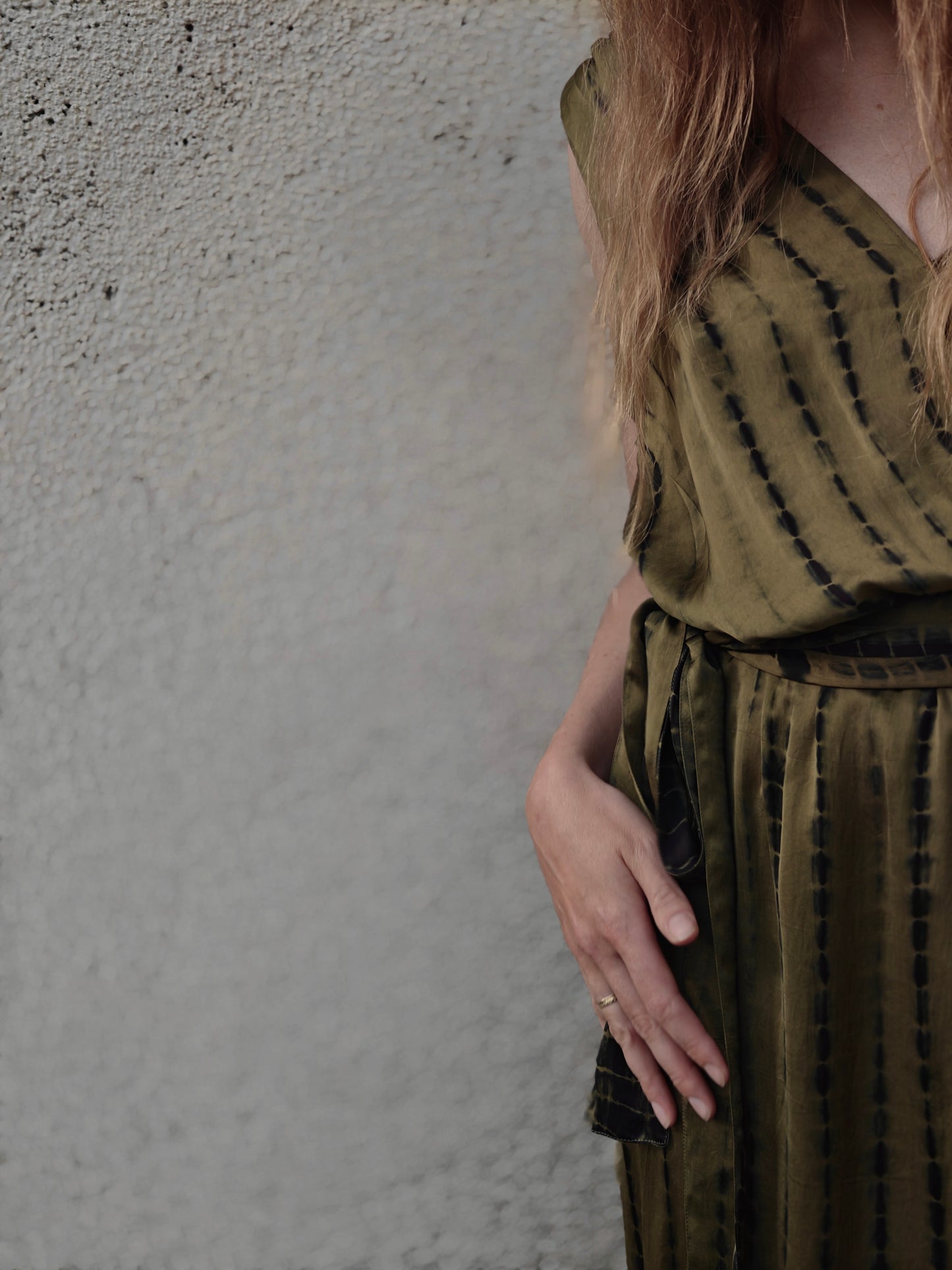 The Maranola Dress Bamberg Satin Olive