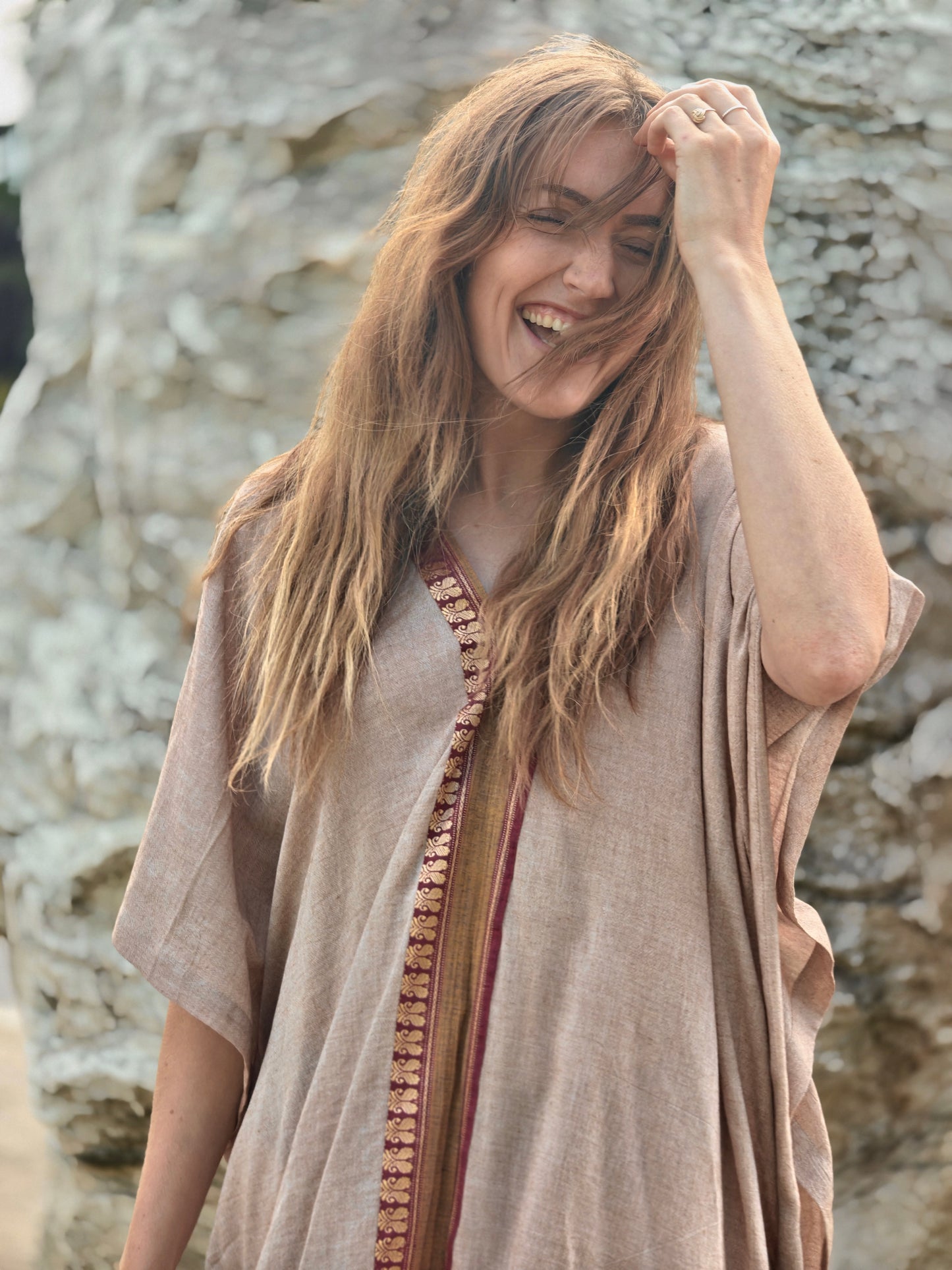 Ashwem Kaftan Sari Border I