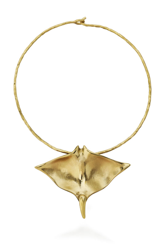 Mamma Manta Brass Necklace