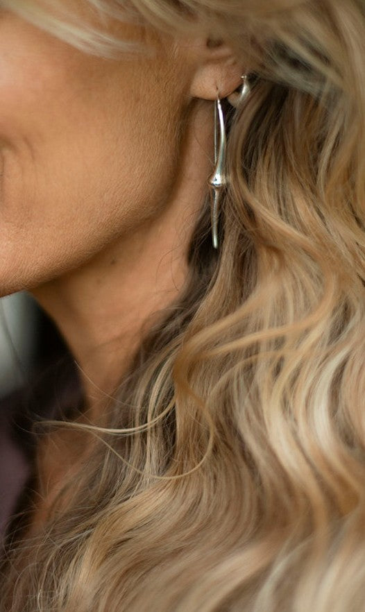 Totem Knot Earrings Silver