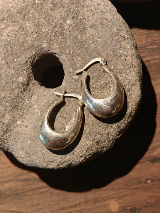 Chubby Earrings Silver