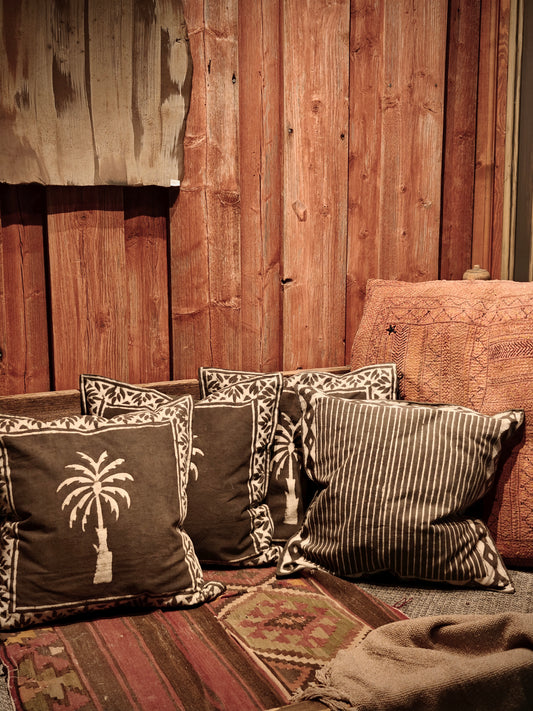 Cushion Cover Blockprint Stripes