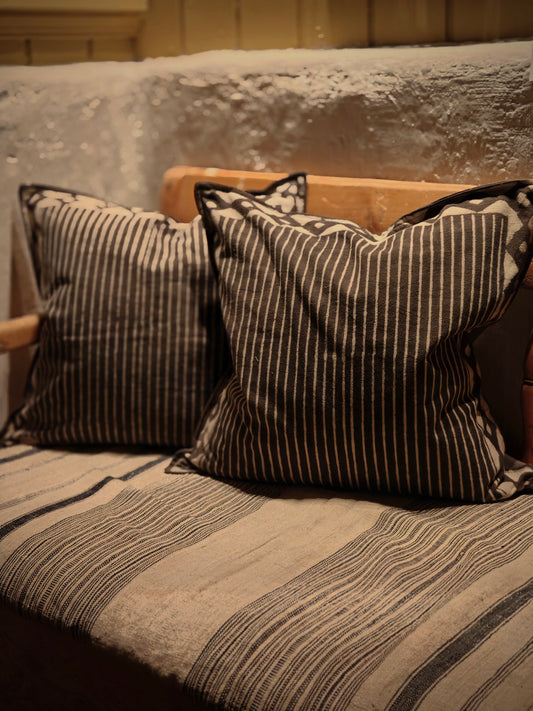 Cushion Cover Blockprint Stripes