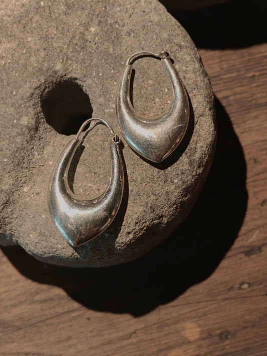 Point Earrings Silver